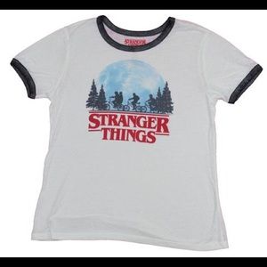 🌺 Stranger Things Netflix Juniors Ringer Tee